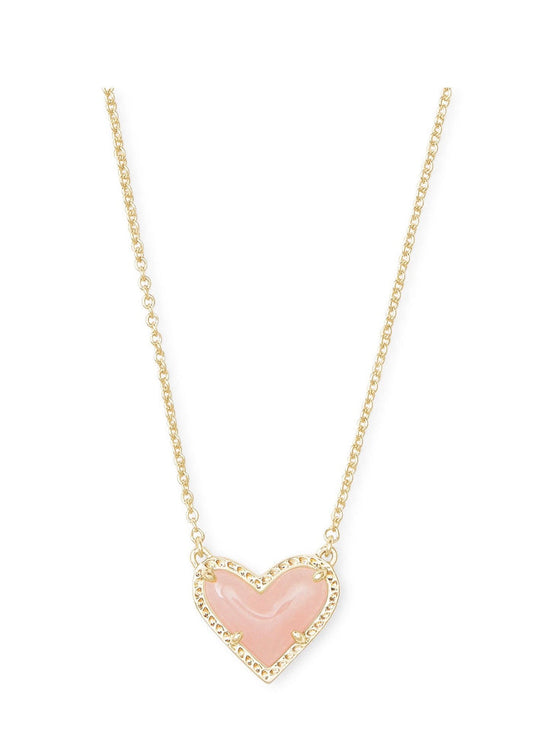 Kendra Scott Ari Heart Short Pendant Necklace: Gold Rose