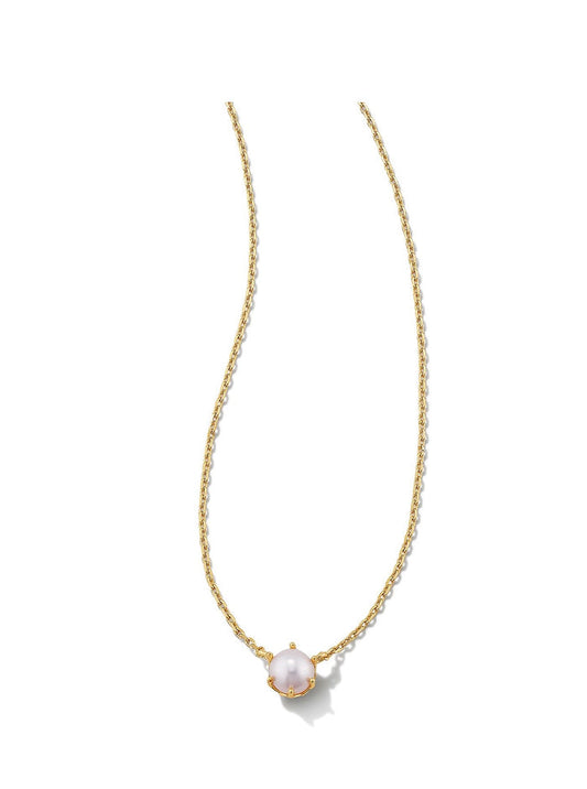 Kendra Scott Ashton Pearl Pendant Necklace Gold