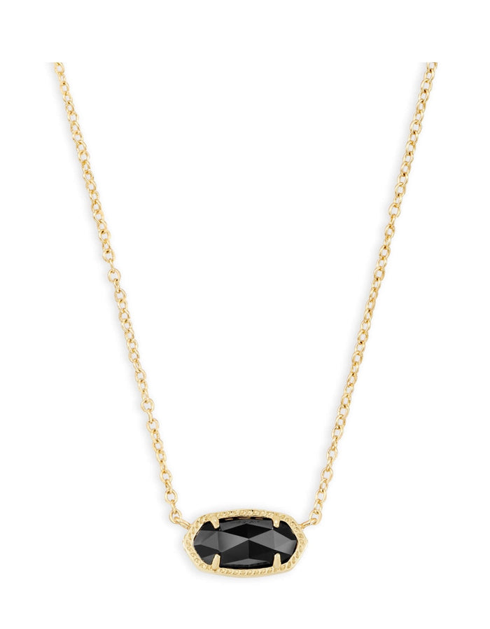 Kendra Scott Elisa Short Pendant Necklace: Gold Black
