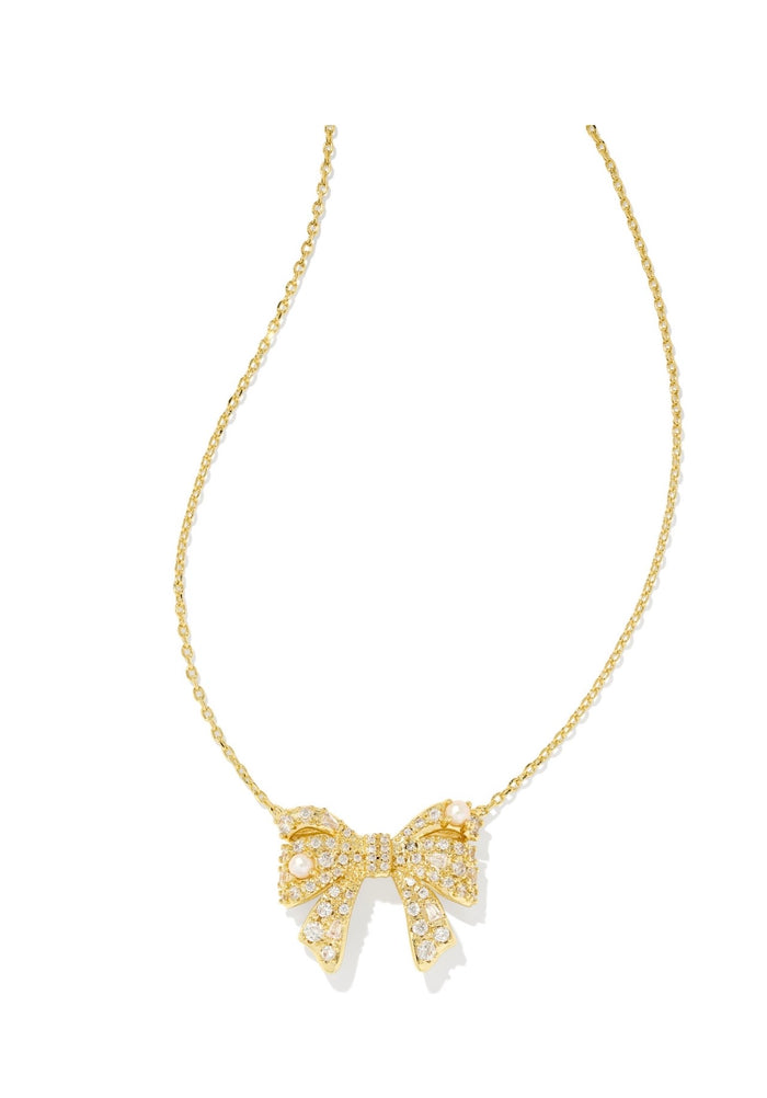 Kendra Scott Krista Bow Short Pendant Necklace