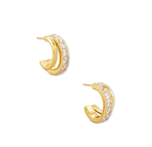 Kendra Scott Livy Huggie Earrings: Gold