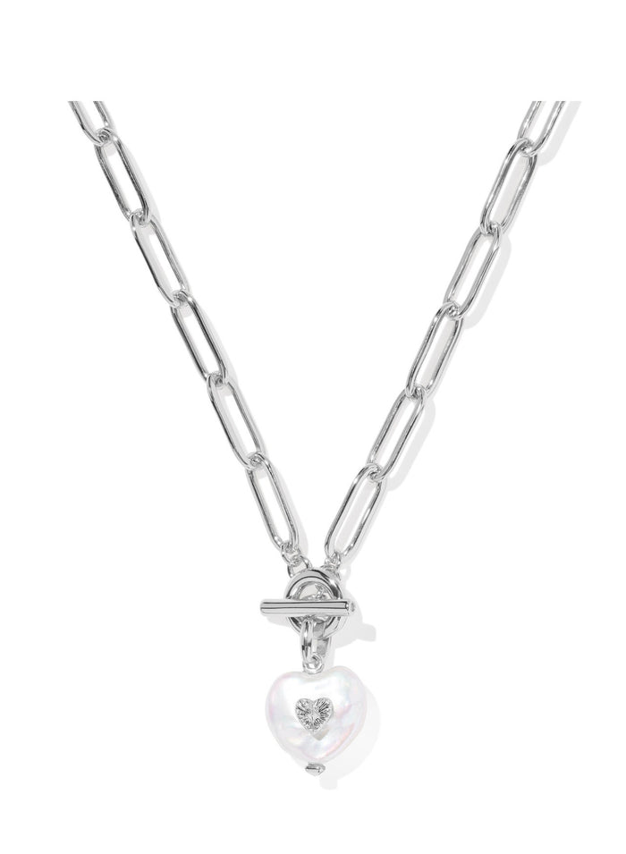 Kendra Scott Sasha Heart Short Pendant Necklace: Silver