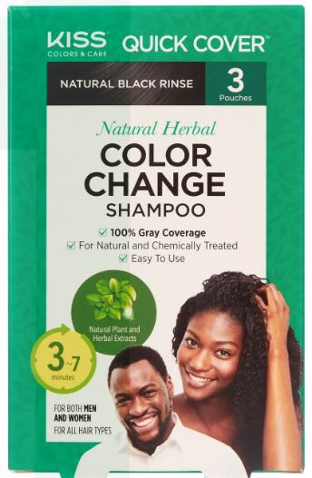 KISS Quick Cover Natural Herbal Color Change Shampoo - Palms Fashion Inc.