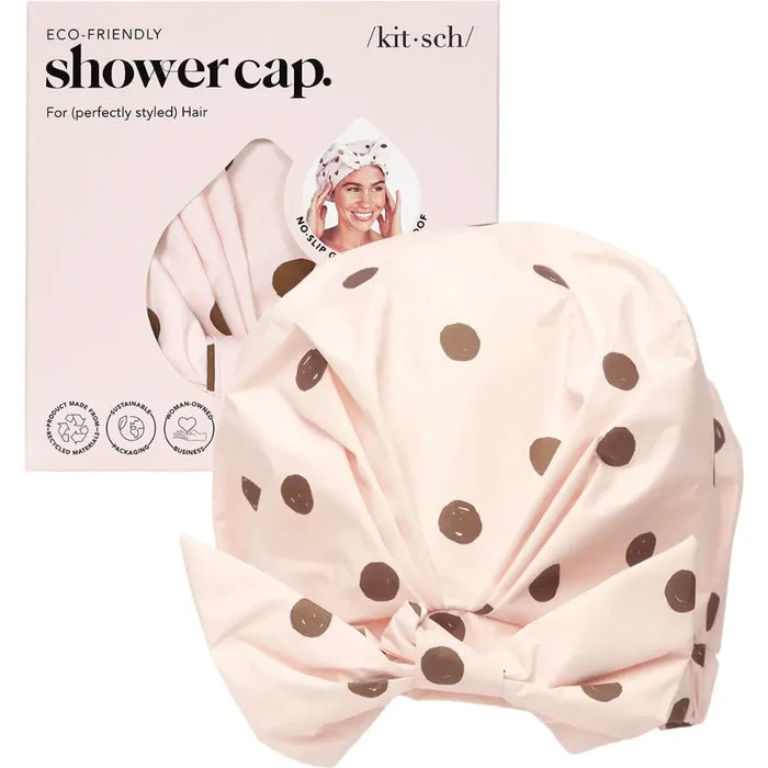 Kitsch Blush Dot Shower Cap