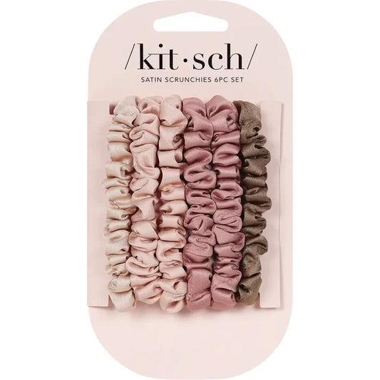 Kitsch Ultra Petite Satin Scrunchies Blush