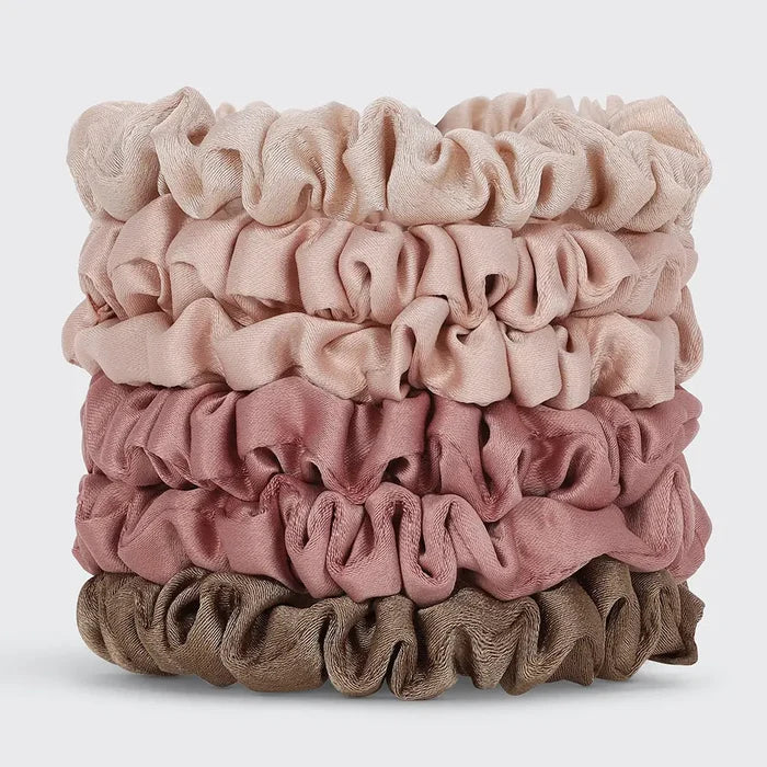 Kitsch Ultra Petite Satin Scrunchies Blush