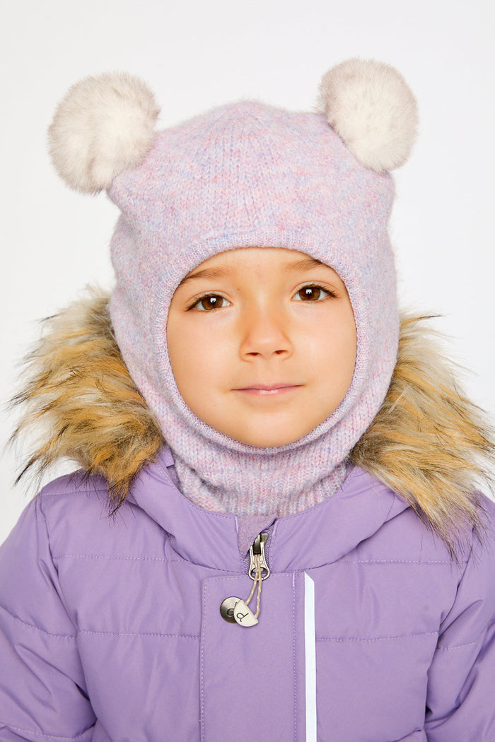 Knit Bear Balaclava Lavender-1