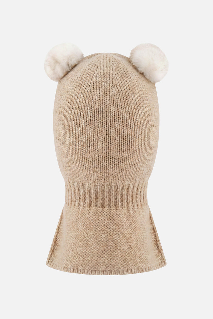 Knit Bear Balaclava Light Taupe-2