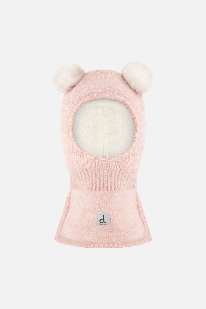 Knit Bear Balaclava Pale Dusty Pink-0