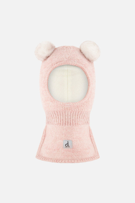 Knit Bear Balaclava Pale Dusty Pink-0