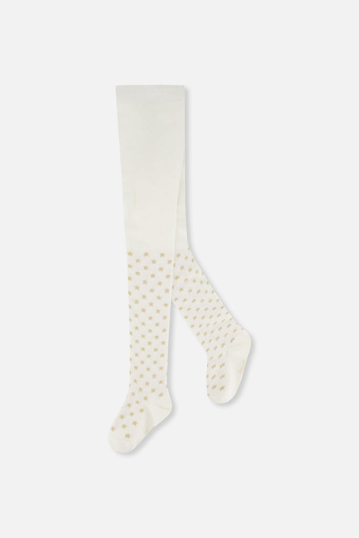 Knit Heart Tights Off-White-0