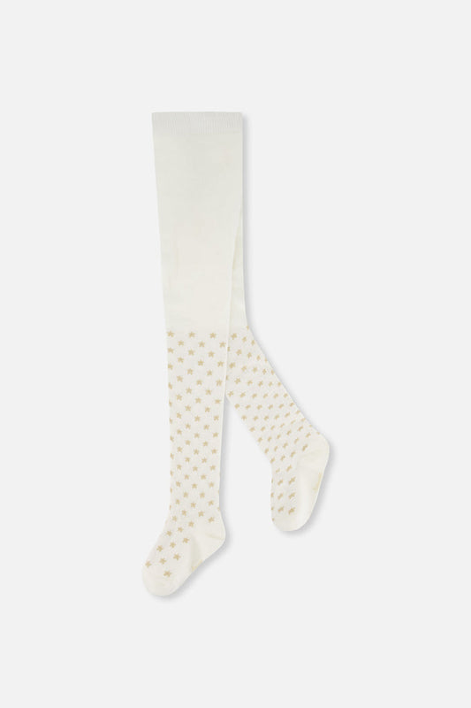Knit Heart Tights Off-White-0