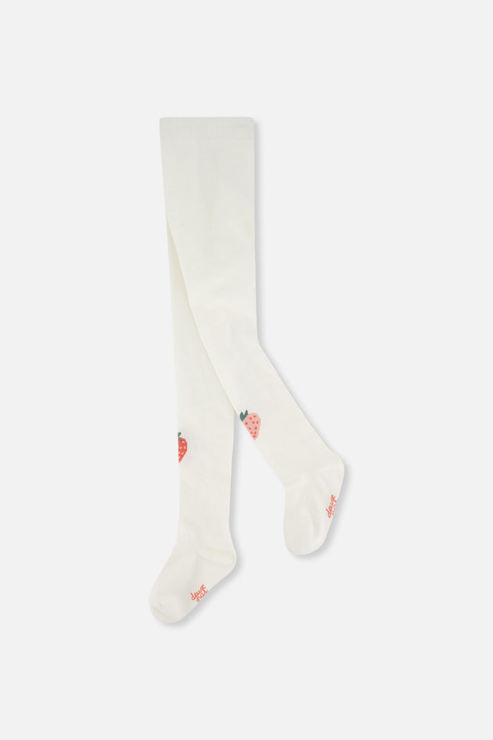 Knit Strawberry Tights Off-White-0
