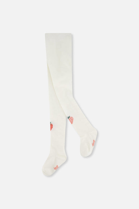 Knit Strawberry Tights Off-White-0