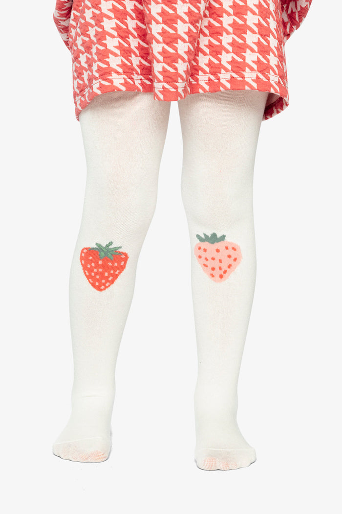 Knit Strawberry Tights Off-White-1