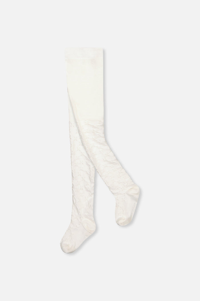 Knit Textured Tights Off-White-0