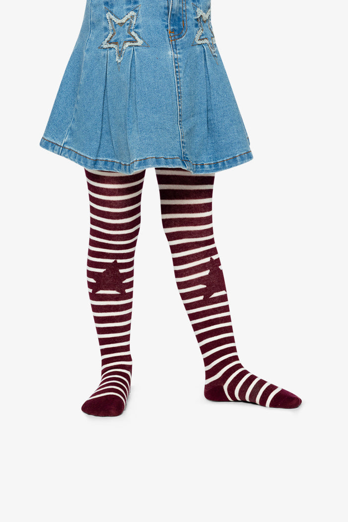 Knit Tights Reddish-Brown-1