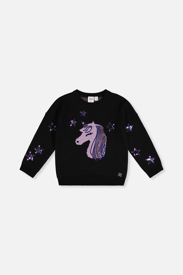 Knitted Sweater Black And Mauve-0