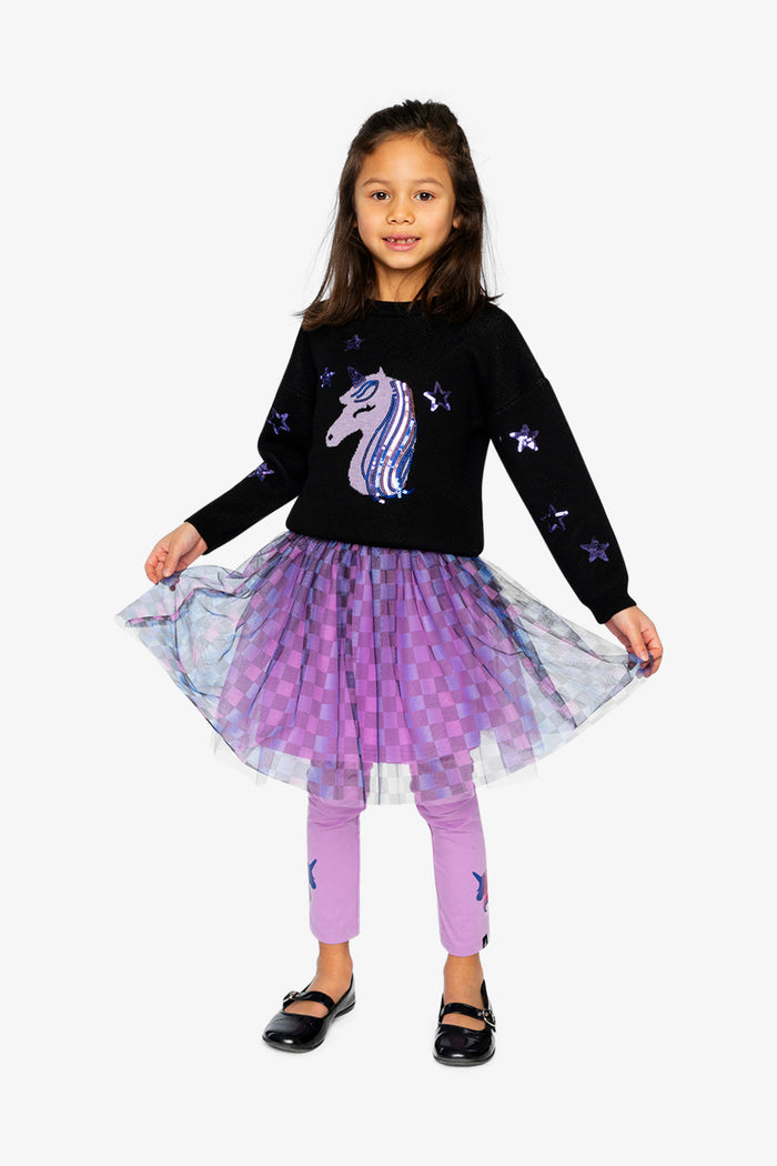 Knitted Sweater Black And Mauve-4