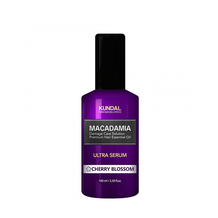 Kundal Macadamia Damage Care Solution Premium Hair Essential Oil Ultra Serum Cherry Blossom 100 ml - Beauty Tribe