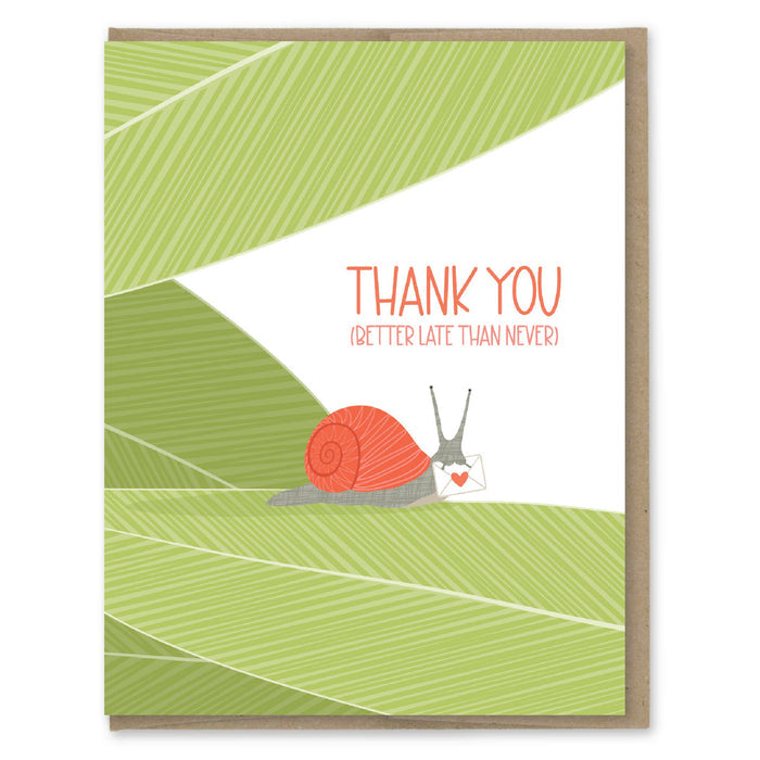 Late Thank You Snail Card