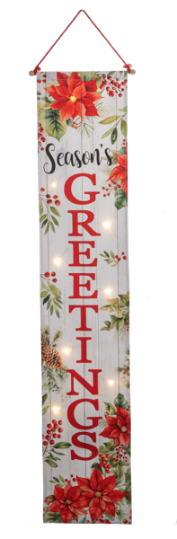 Light Up Welcome Banner - Season's Greetings