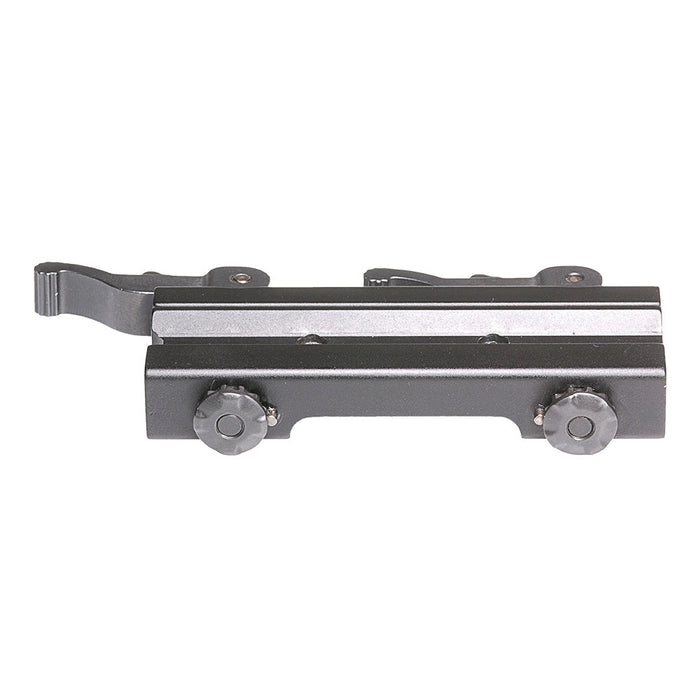 Bottom view of Wraith HD quick detach mount showing picatinny rail clamp system