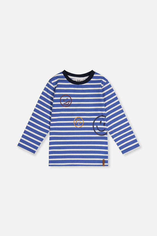 Long Sleeve T-Shirt Blue And White Stripes-0