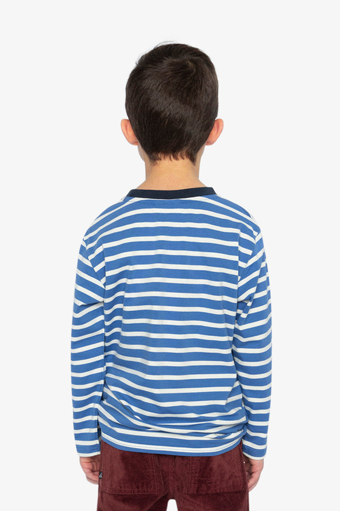 Long Sleeve T-Shirt Blue And White Stripes-3