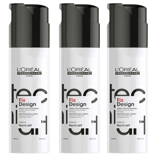 Loreal Tecni.art Fix Design Hairspray, 200 ml (3 pak.)