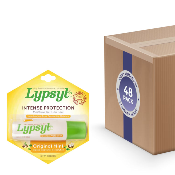 Lypsyl Intense Protection Original Mint Lip Moisturizer Stick - 0.10 oz - 48 Pack