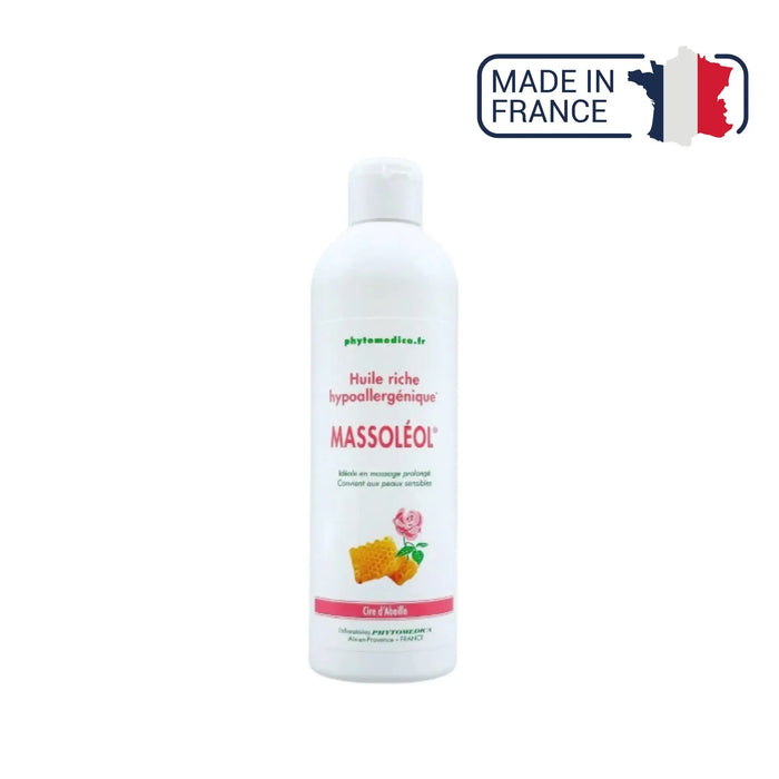 Massoléol® - Rich hypoallergenic neutral massage oil - Rose fragrance - Phytomedica Laboratoires Phytomedica