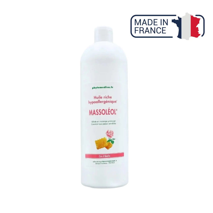 Massoléol® - Rich hypoallergenic neutral massage oil - Rose fragrance - Phytomedica Laboratoires Phytomedica