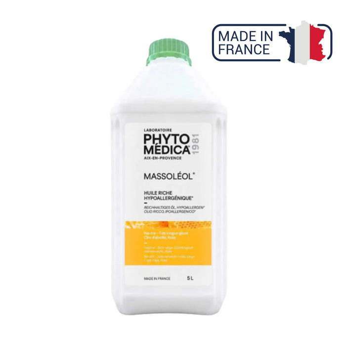 Massoléol® - Huile riche de massage neutre hypoallergénique - Parfum Rose - Phytomedica Laboratoires Phytomedica