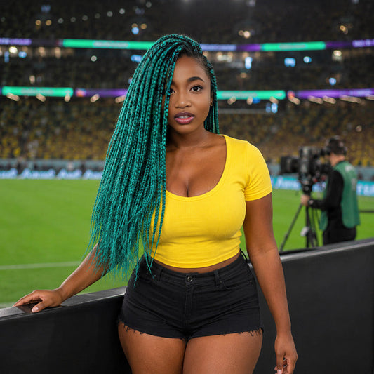 MATCH SALE|QVR Blue Afro Kinky Bulk Human Hair