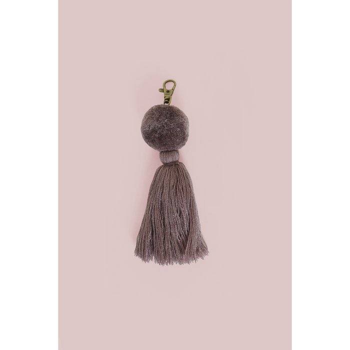 Mauve Pom Keychain