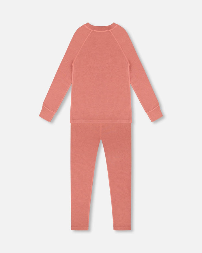 Merino Wool Base Layer Set Dusty Pink-1