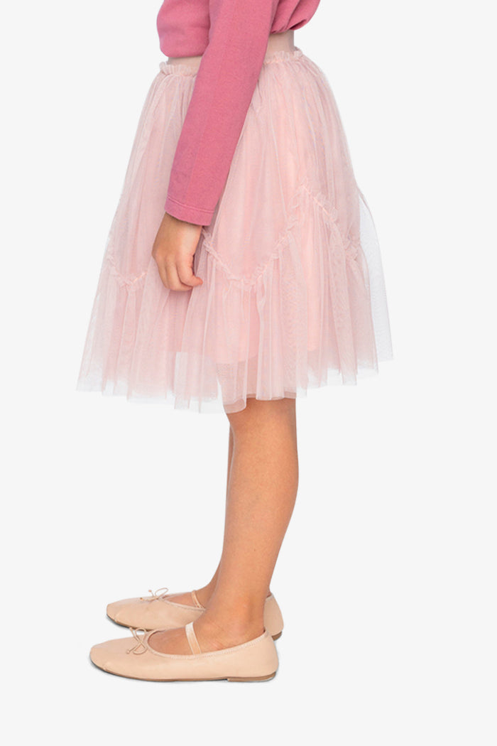 Mesh Skirt Pale Dusty Pink-2