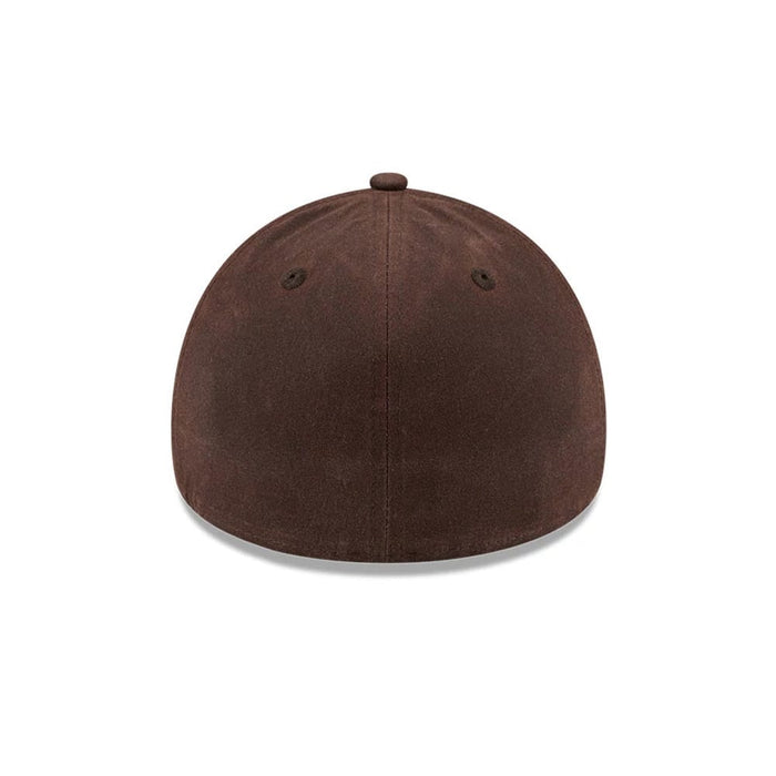 Pictured is this MLB Quickstrike Waxy Canvas New York Mets 59FORTY A-Frame Fitted cap in open brown. 6