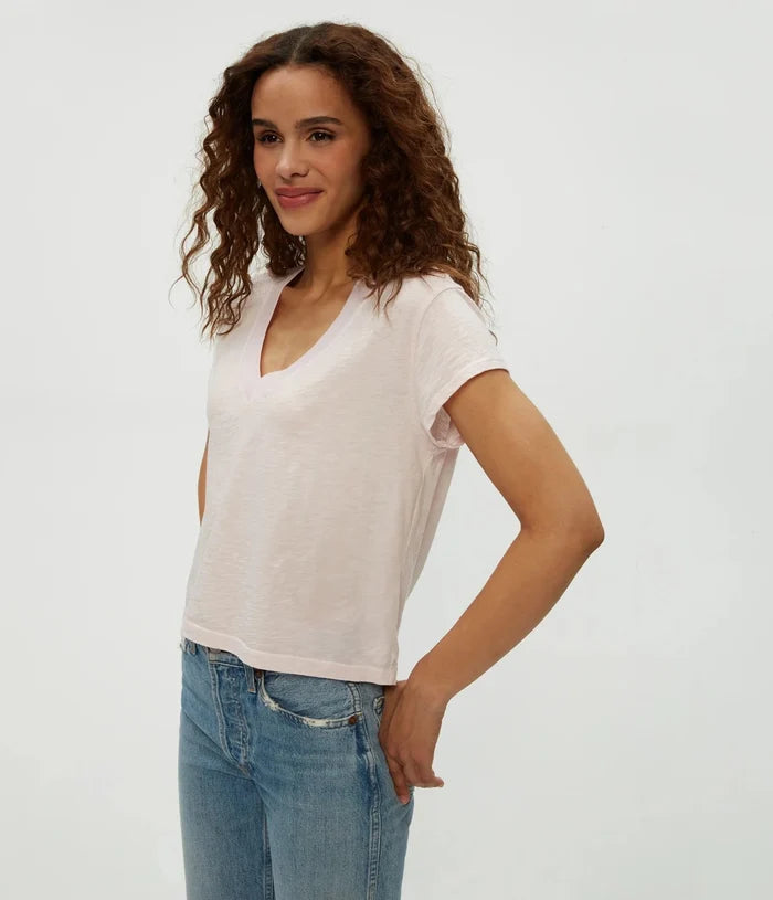 Harlan Cropped V-Neck Tee