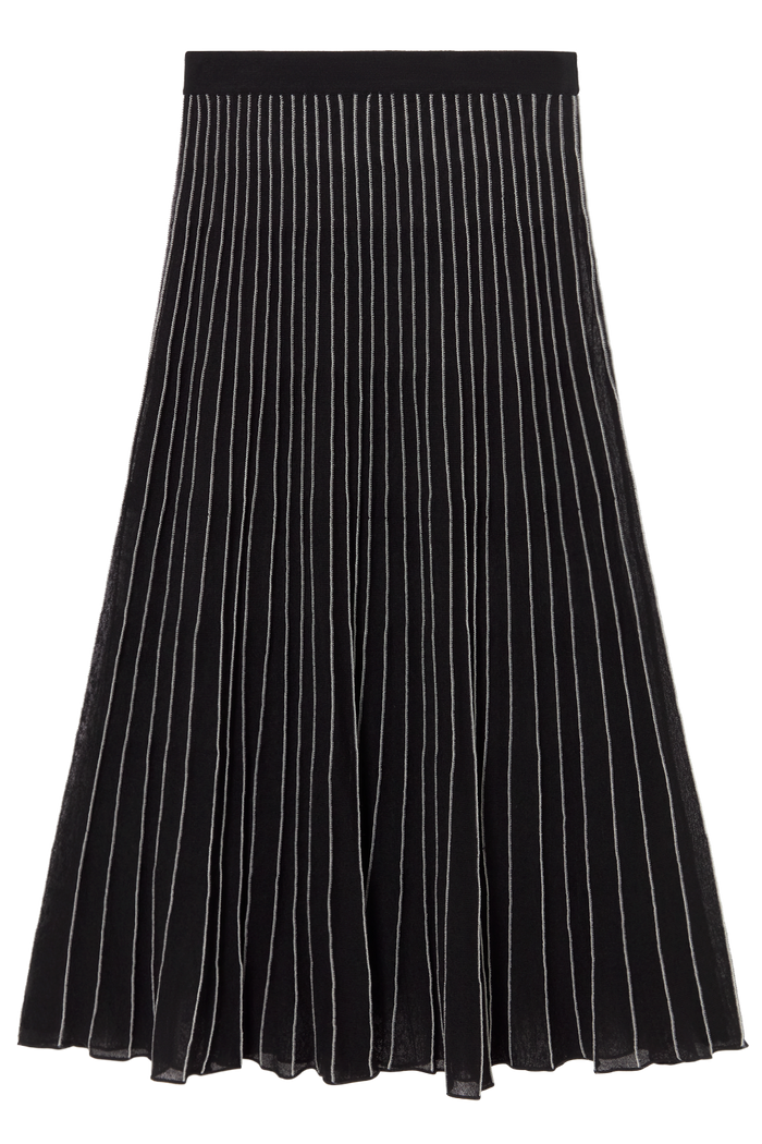 MIDI RADIAL SKIRT | Black - Darling & Domain