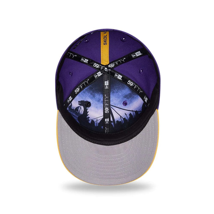Pictured is this NFL Draft 2026 Minnesota Vikings 59FIFTY Fitted cap in purple. 2