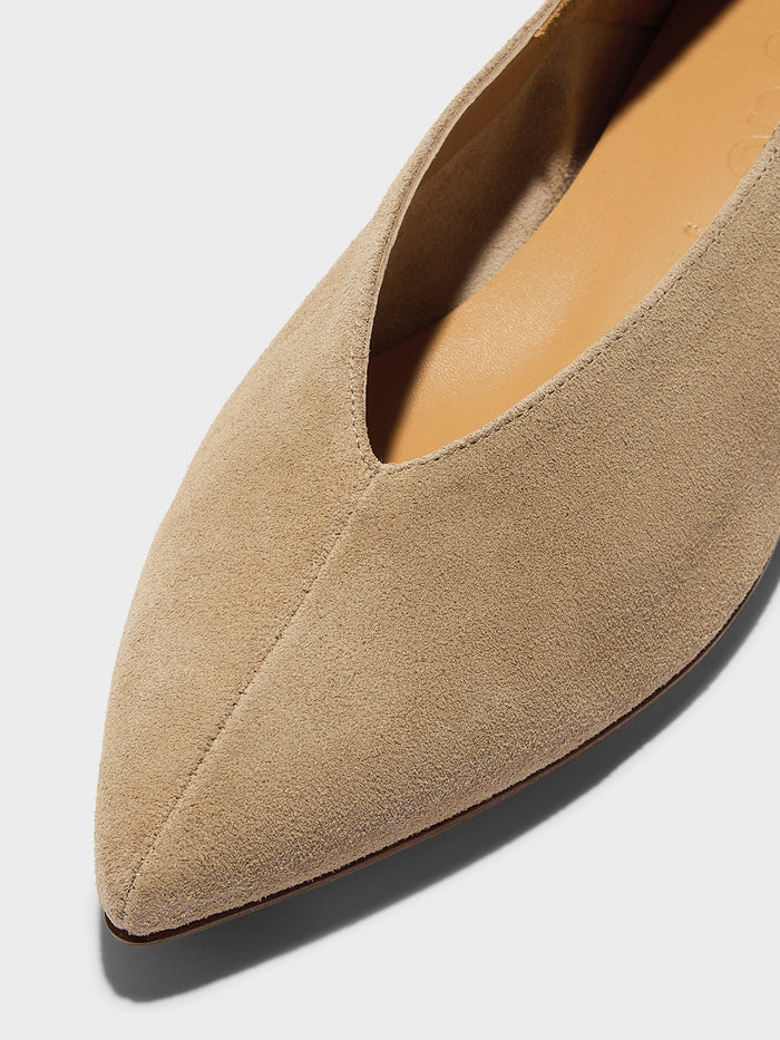 Moa Suede Pointed-Toe Flats