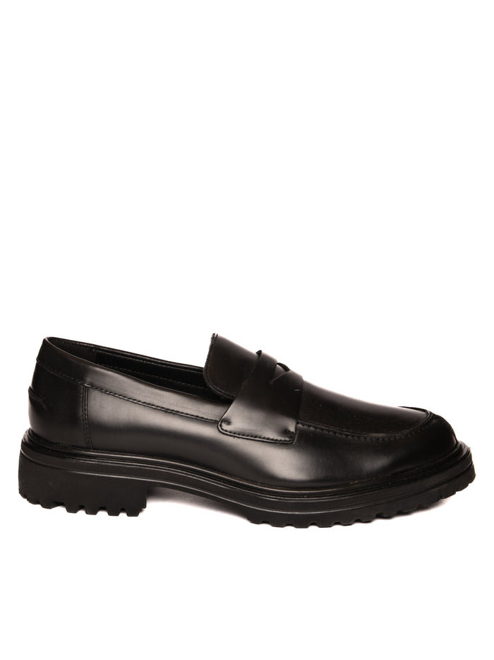 BRAWN'S Mocassino spazzolato nero 22105748 SPAZ-NERO
