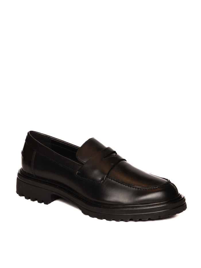 BRAWN'S Mocassino spazzolato nero 22105748 SPAZ-NERO