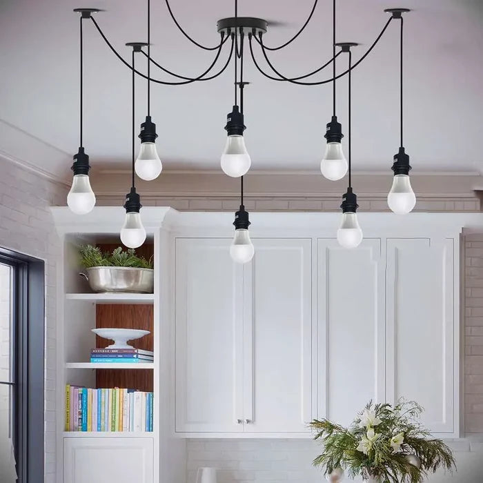 Modern Black Spider Light Chandelier ~ 5114
