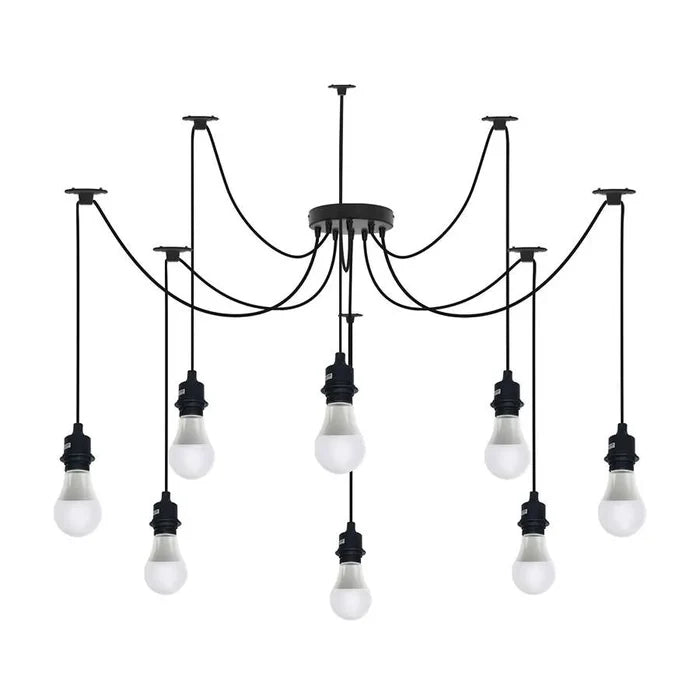 Modern Black Spider Light Chandelier ~ 5114