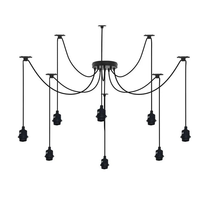 Modern Black Spider Light Chandelier ~ 5114