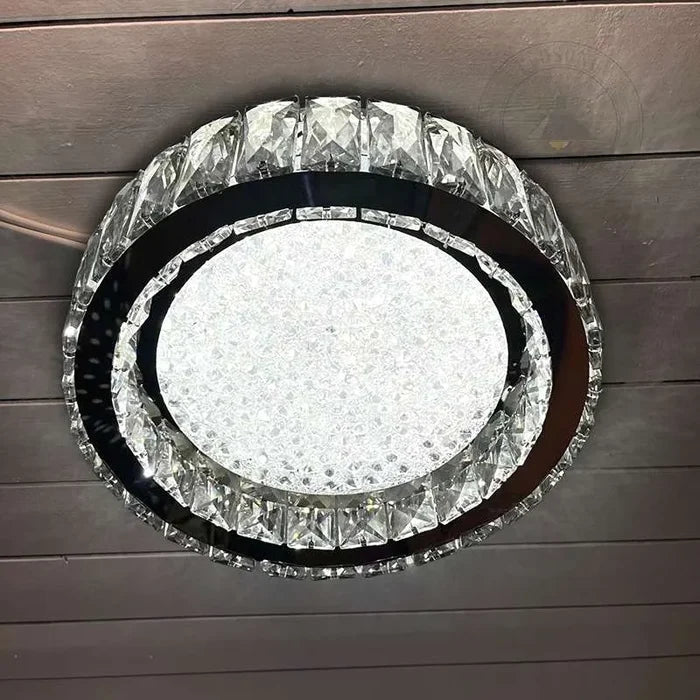 Modern Crystal Flush Mounted Ceiling Lamp Round LED Chandeliers Lights~5007