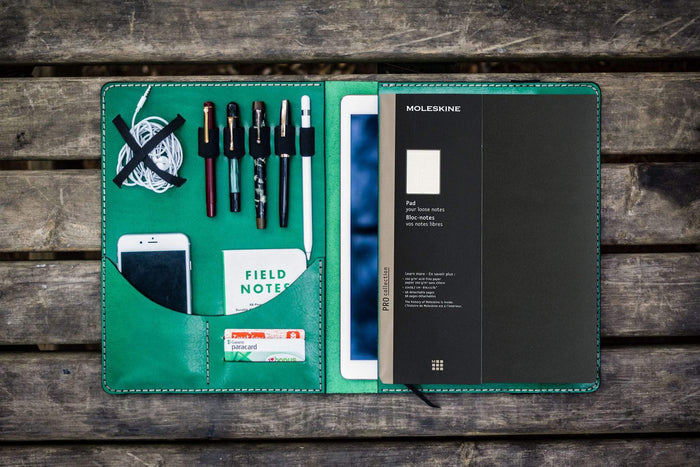 Moleskine Professional Workbook A4 Cover - Leather Compendium - Green